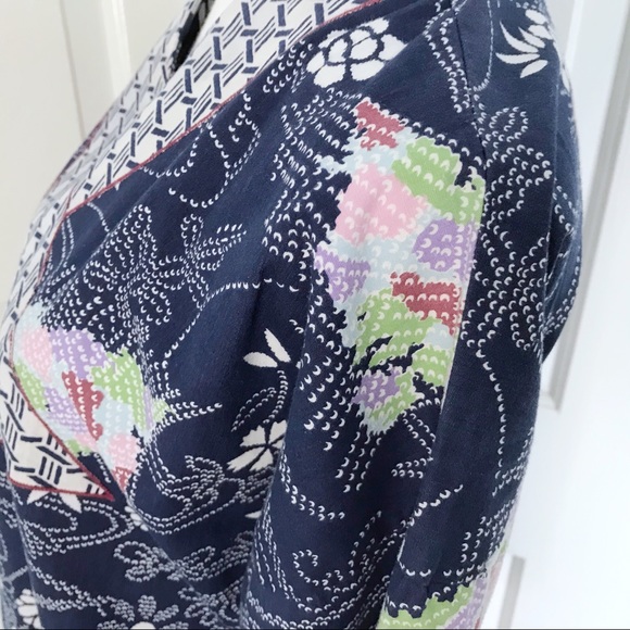 VINTAGE Swirl by Maxime caftan maxi large tropical print dress - Picture 5 of 8